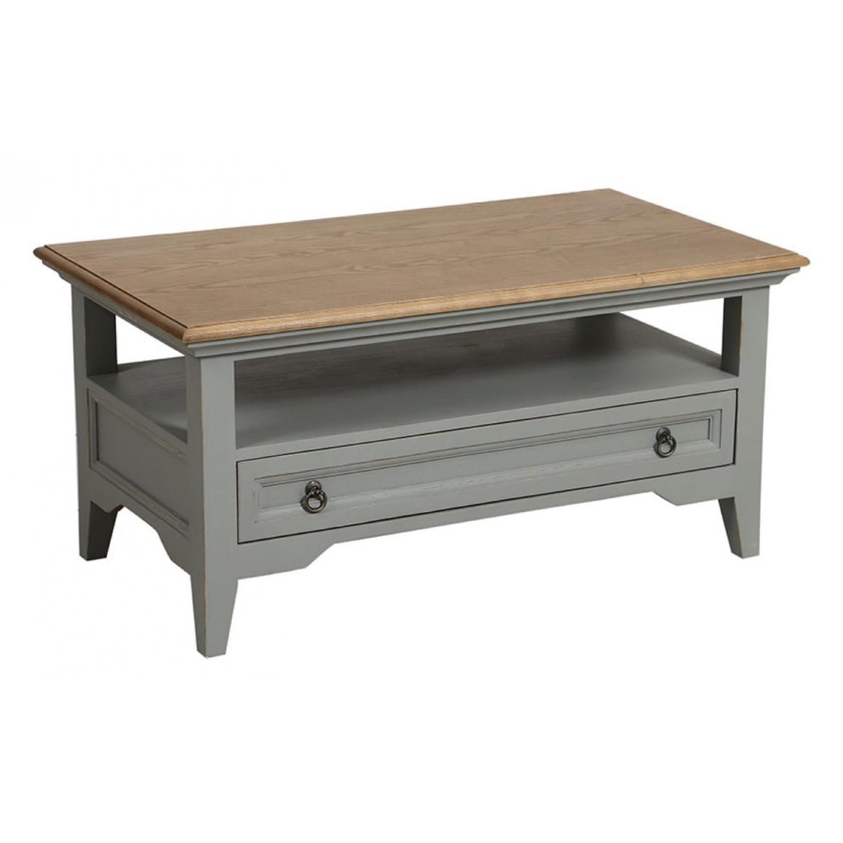 Table basse rectangulaire bois gris -