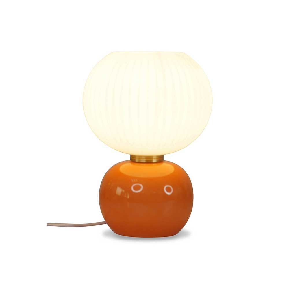 Lampe à poser en verre rétro orange