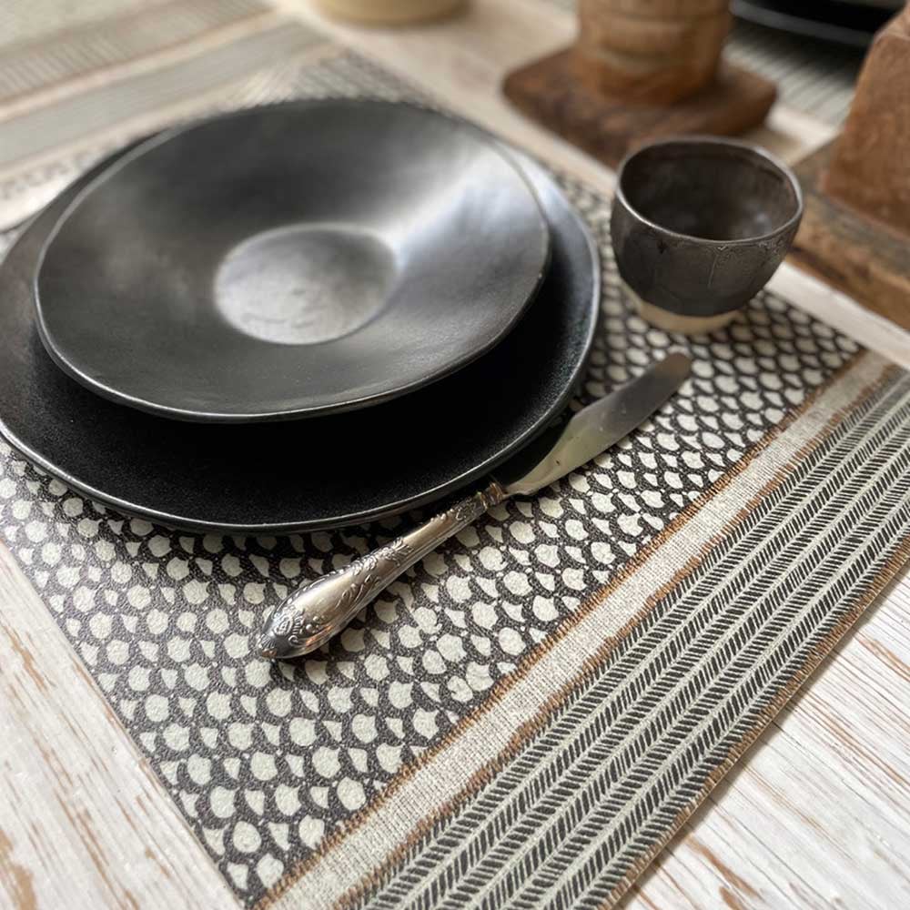 Set de table beija flor tribal effet