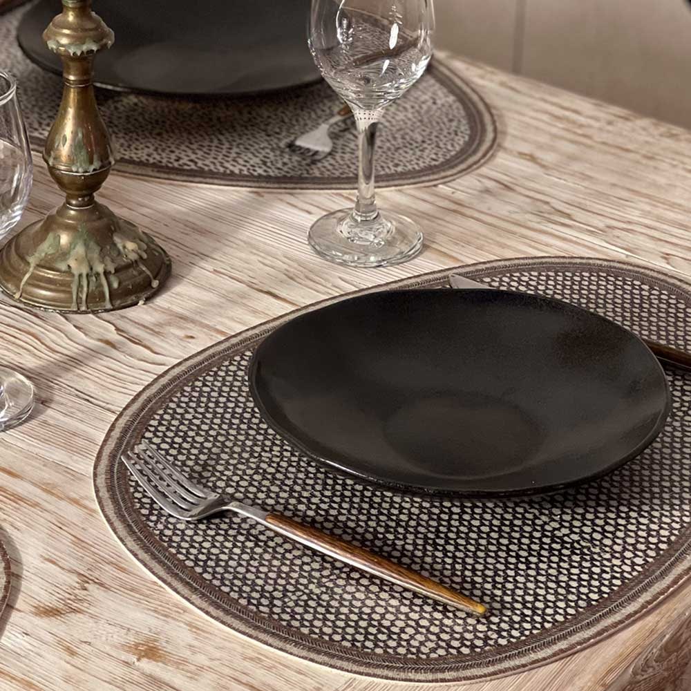 Set de table oval beija flor tribal