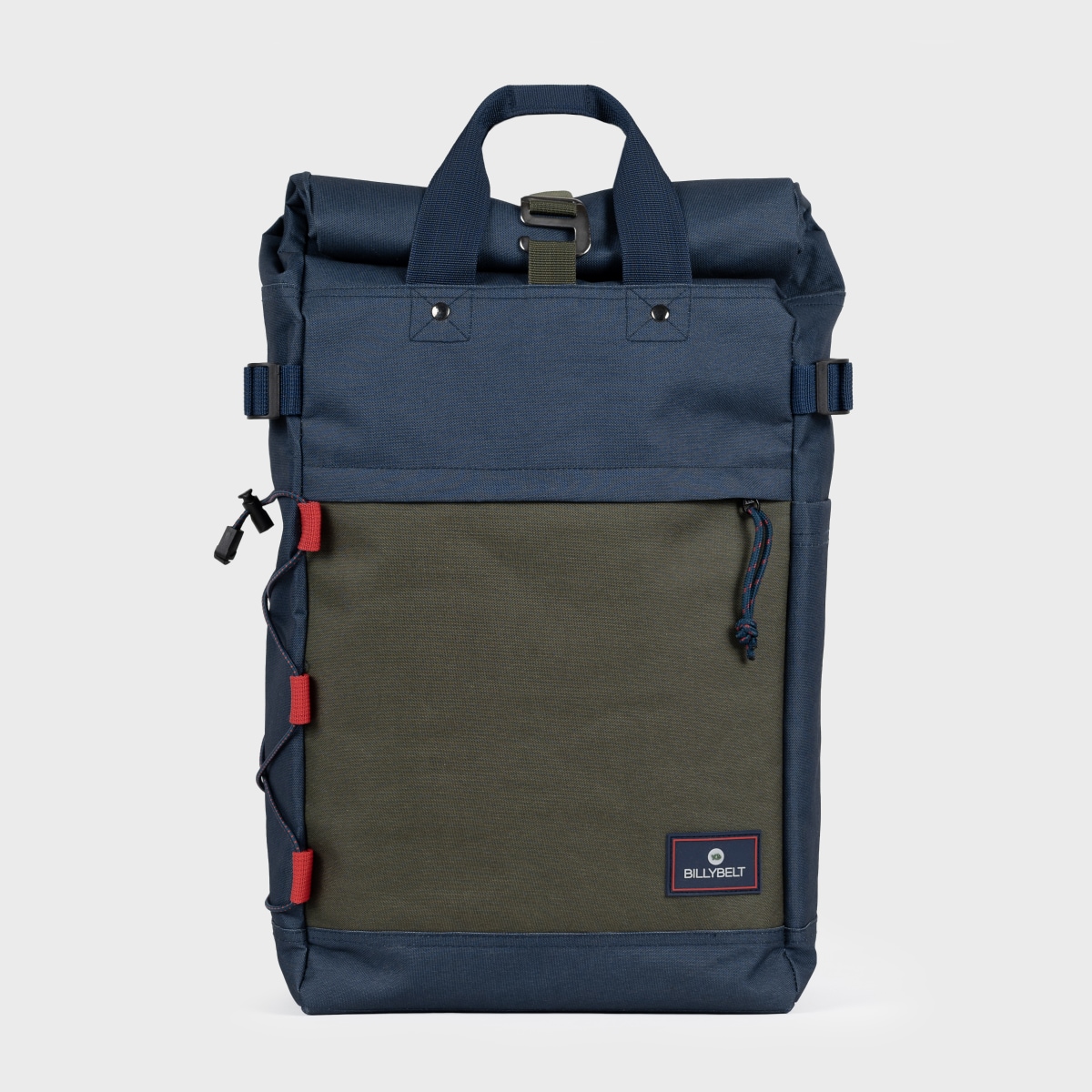 Sac à dos rolltop marine et kaki