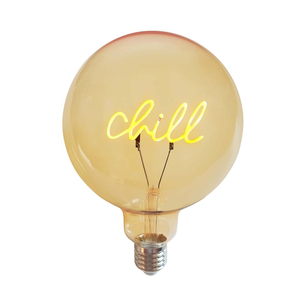 Ampoule led e27 ambrée mot chill