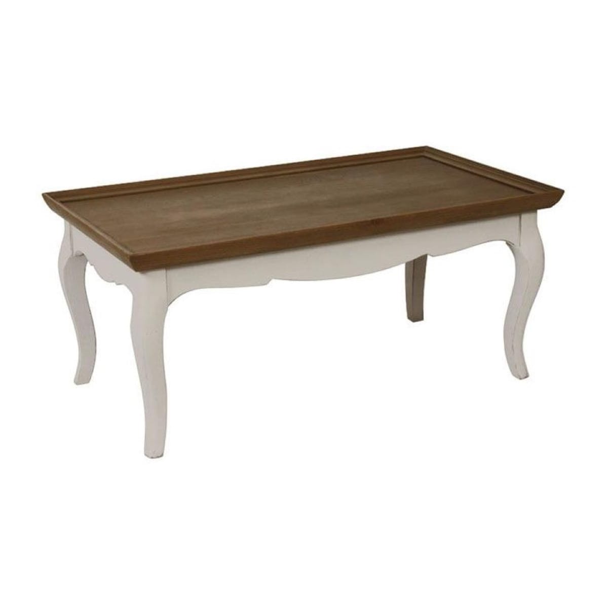 Table basse rectangulaire - bois - blanc