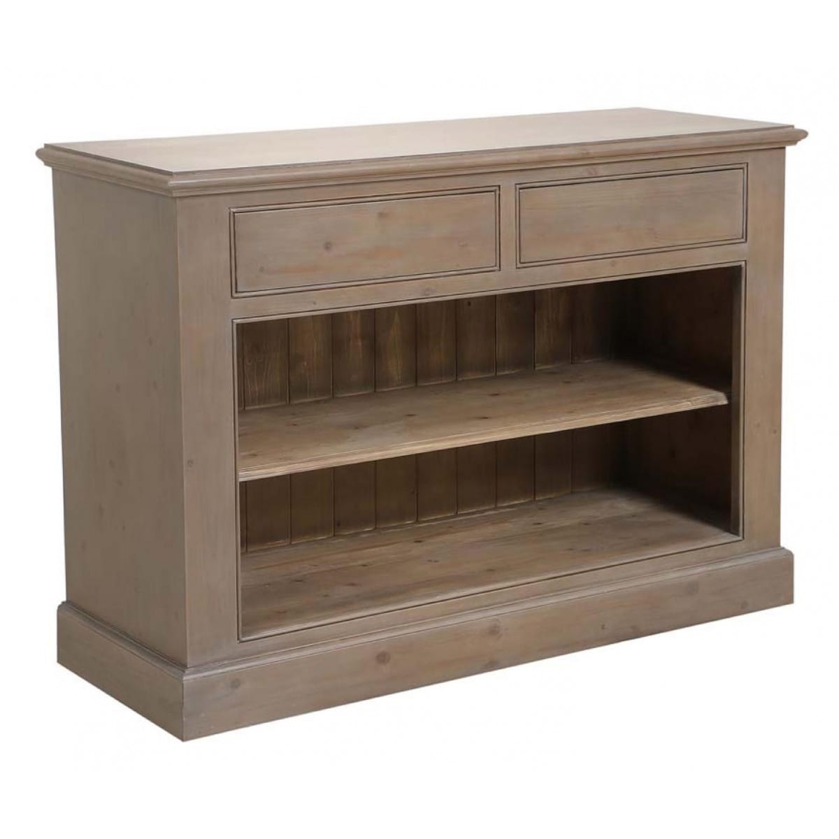 Bas de buffet 2 tiroirs ouvert - bois -