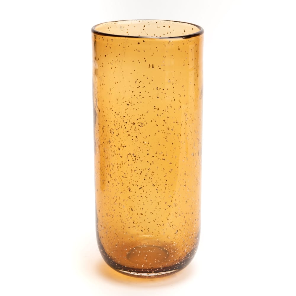 Vase paillette 28 cm ambre