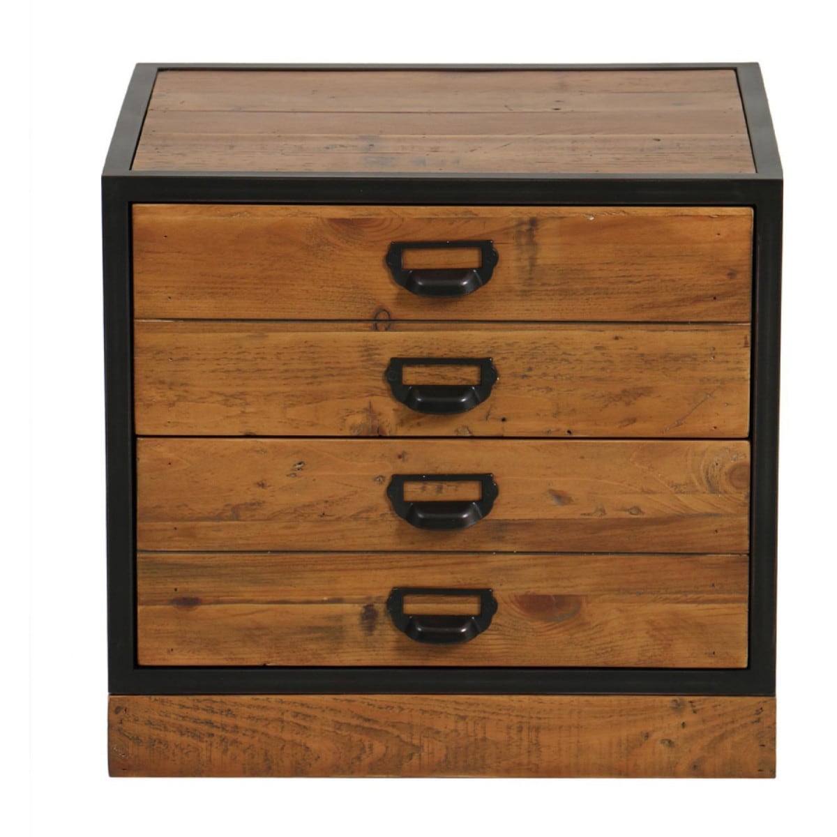 Meuble de rangement 2 tiroirs - bois-mdf