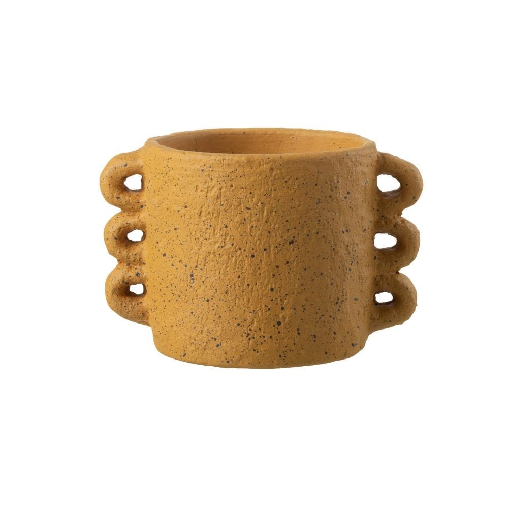 Cache-pot en poterie ocre d14*h13cm