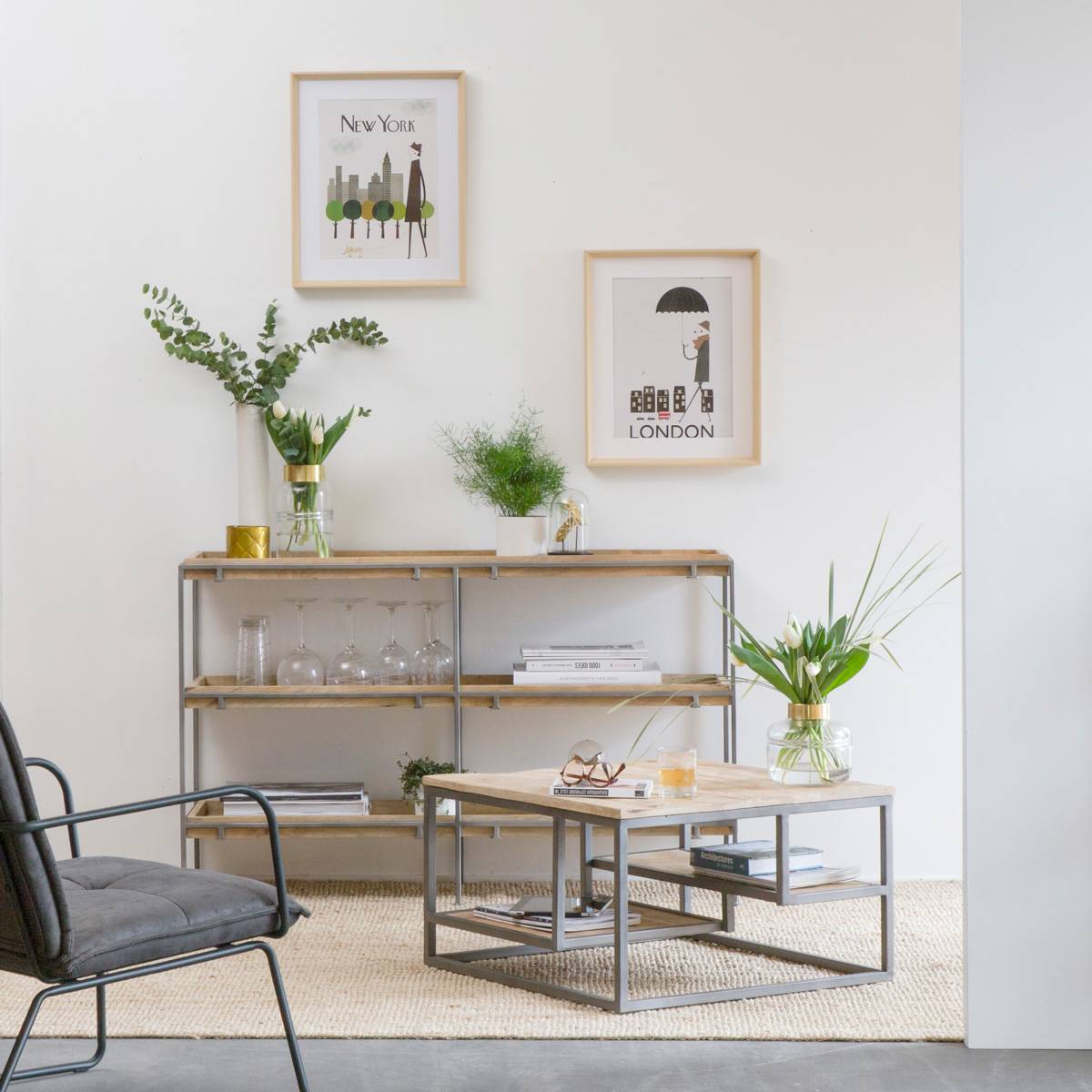 Table basse en bois de manguier carolane