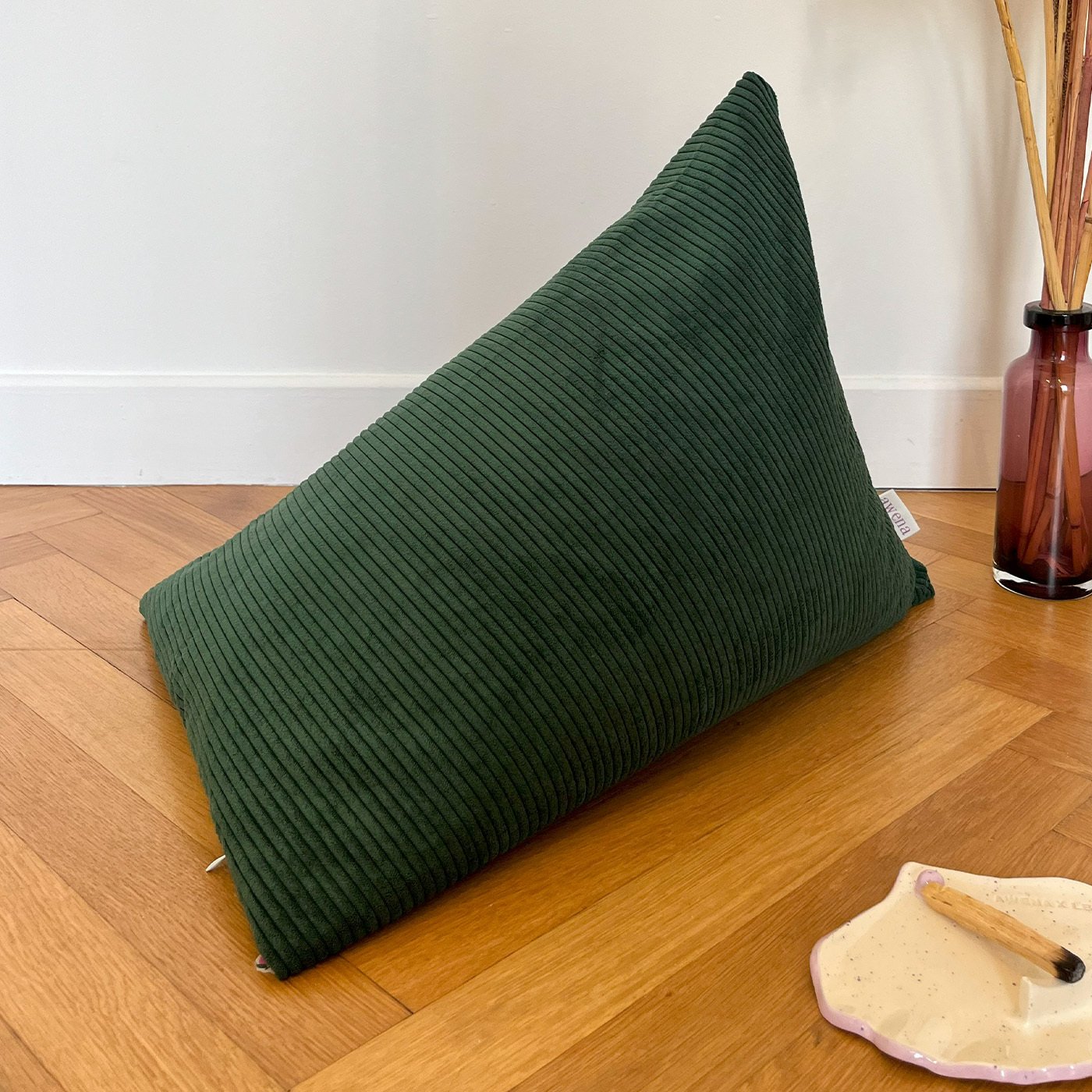 Berlingot - coussin méditation vert