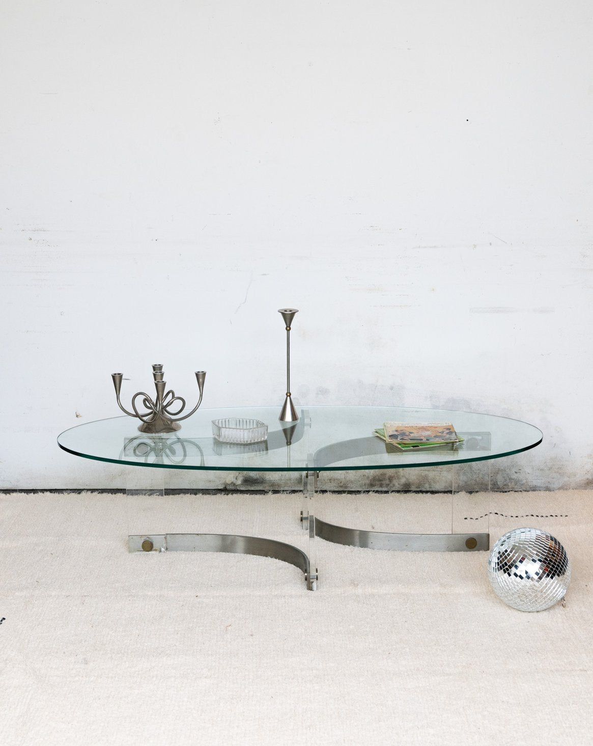 Table basse métal et verre n°65