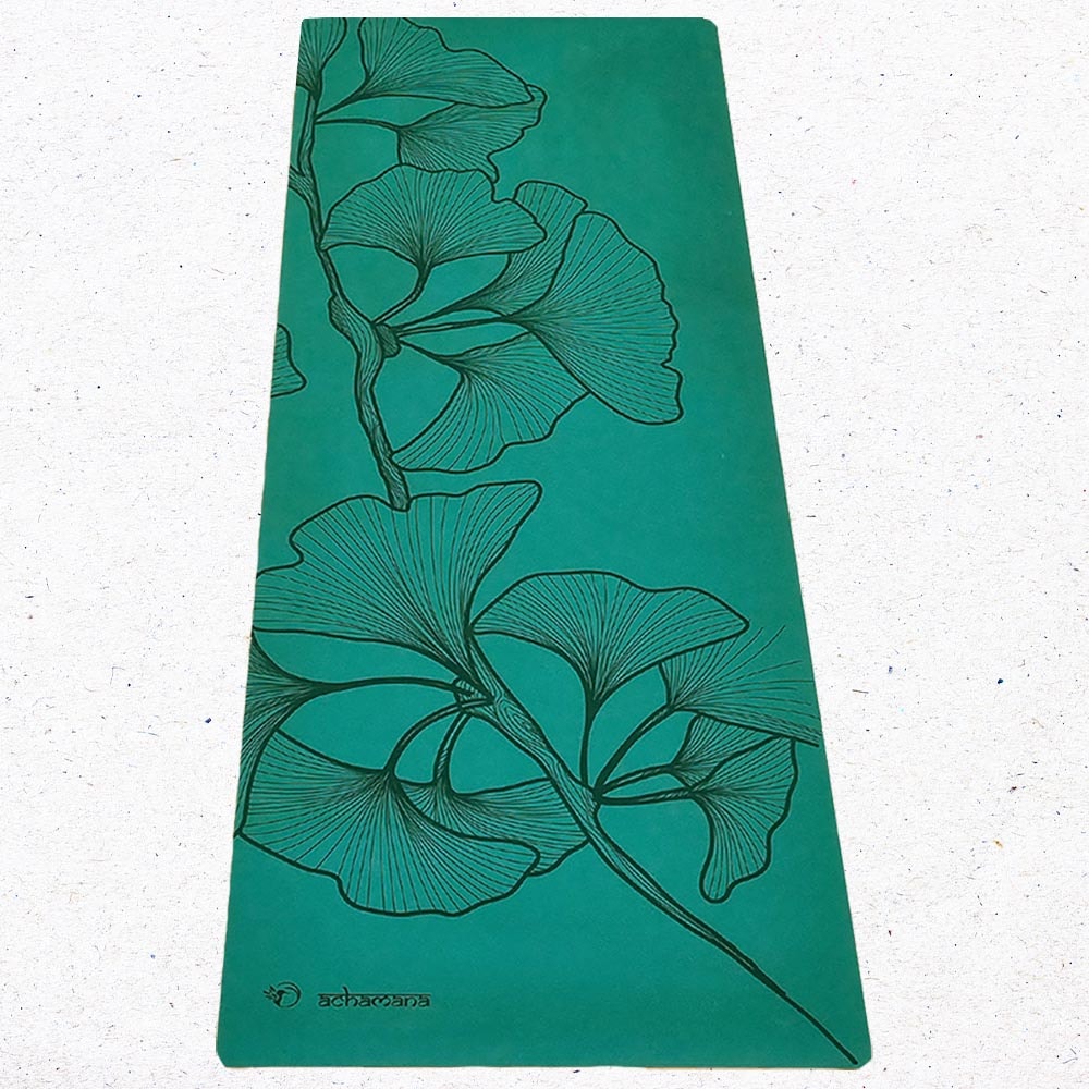 Tapis yoga latex pu 5mmx68cmx1,85m vert