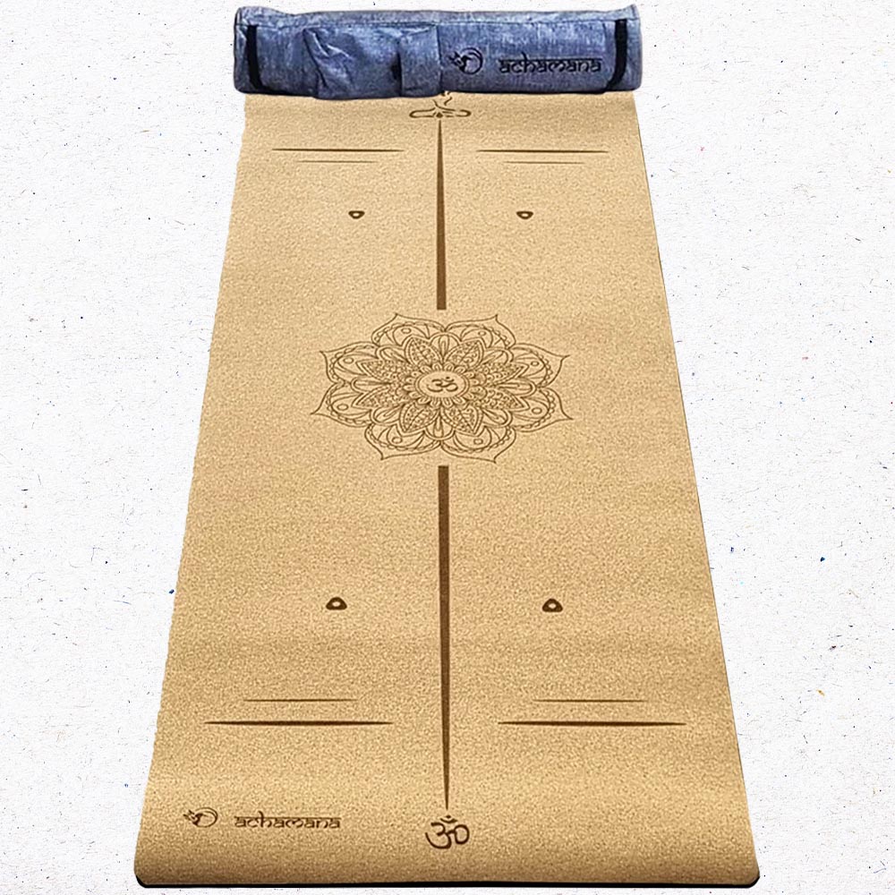 Tapis yoga liège 3 plis bodyline + sac