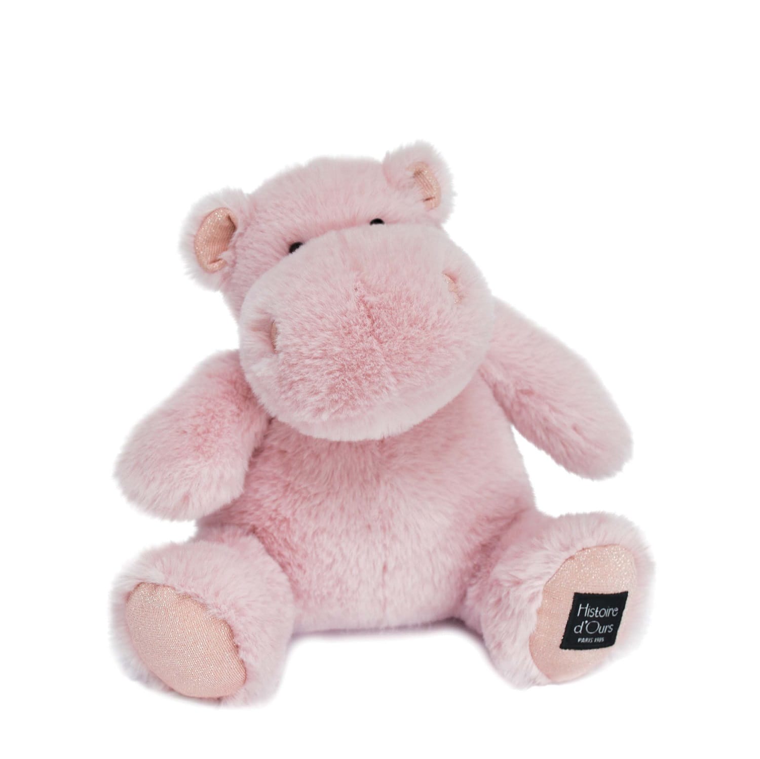 Peluche hippo hip chic rose poudré 25 c