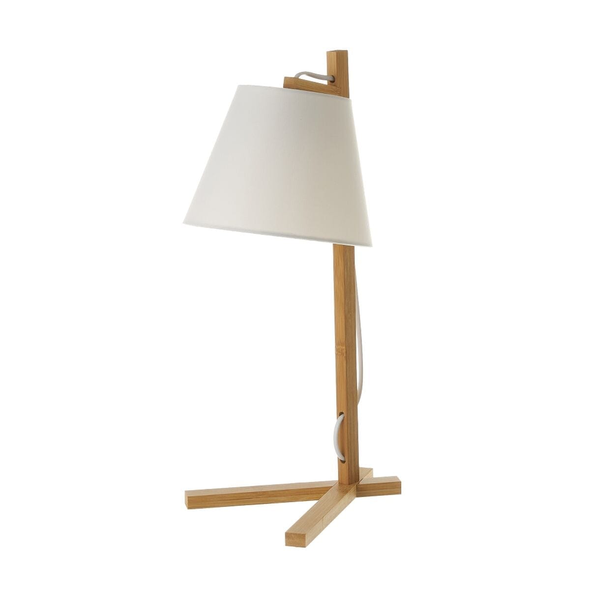 Lampe de bureau blanc naturel bambou