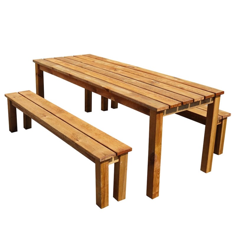 Set de jardin - 1 table 2 bancs - banket