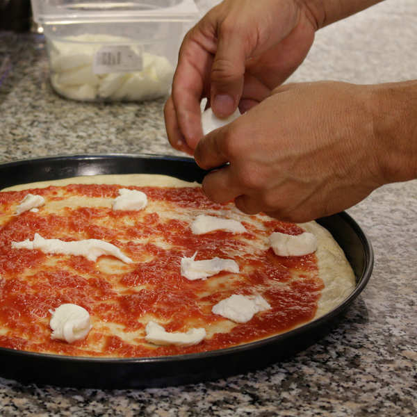 Moule à pizza en tôle bleuie - 26cm