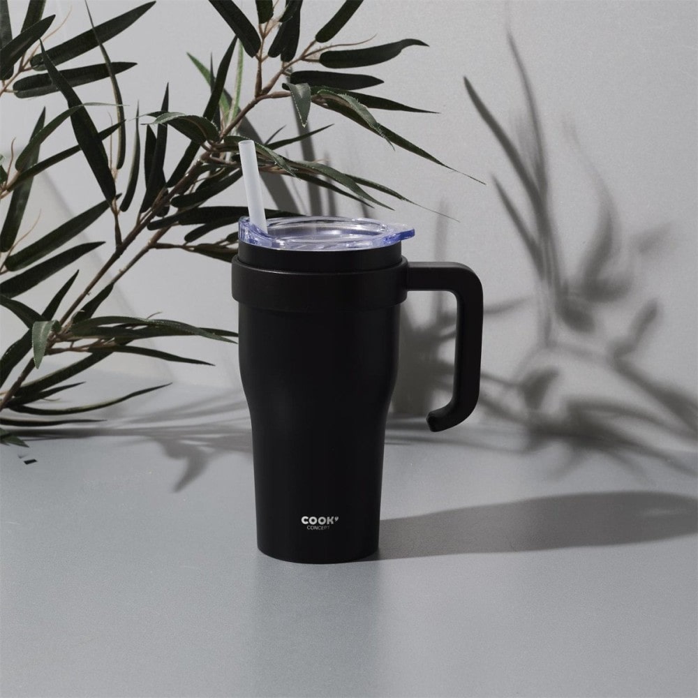 Mug inox double paroi noir